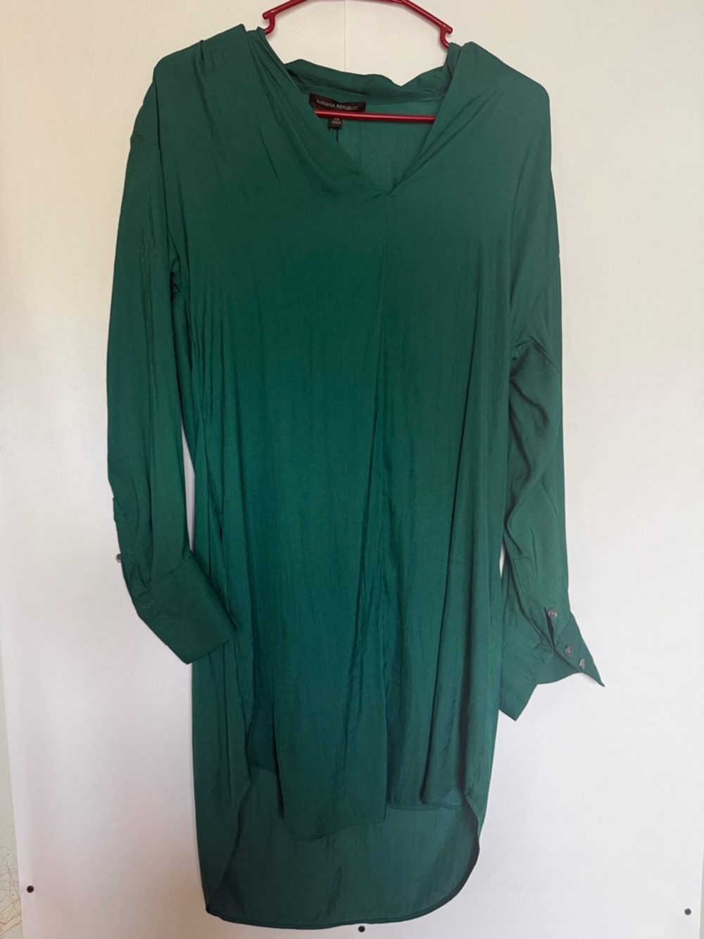 Banana Republic Teal V-Neck Tunic Top